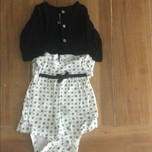 Carters dress with black sweater.